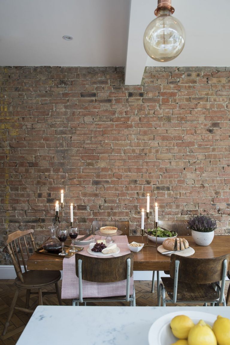 Brick Wall Kitchen Diner Ideas - HD Wallpaper 