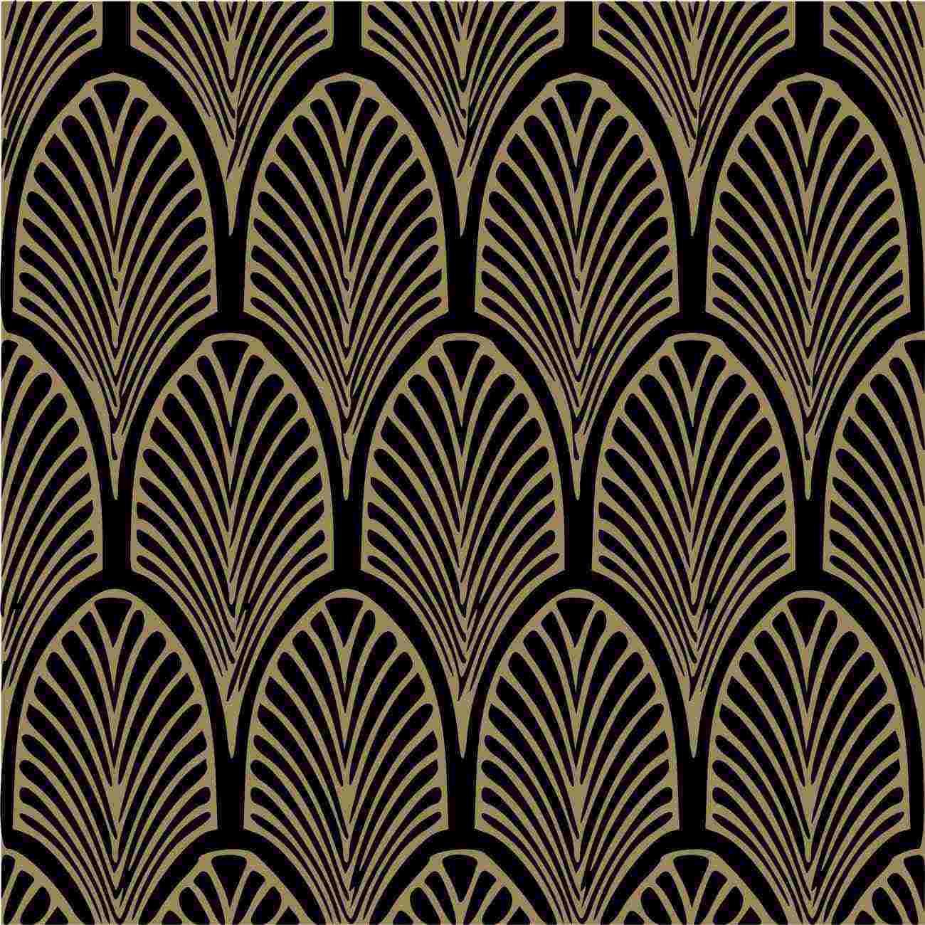 Art Deco Wallpaper Black And Gold - HD Wallpaper 