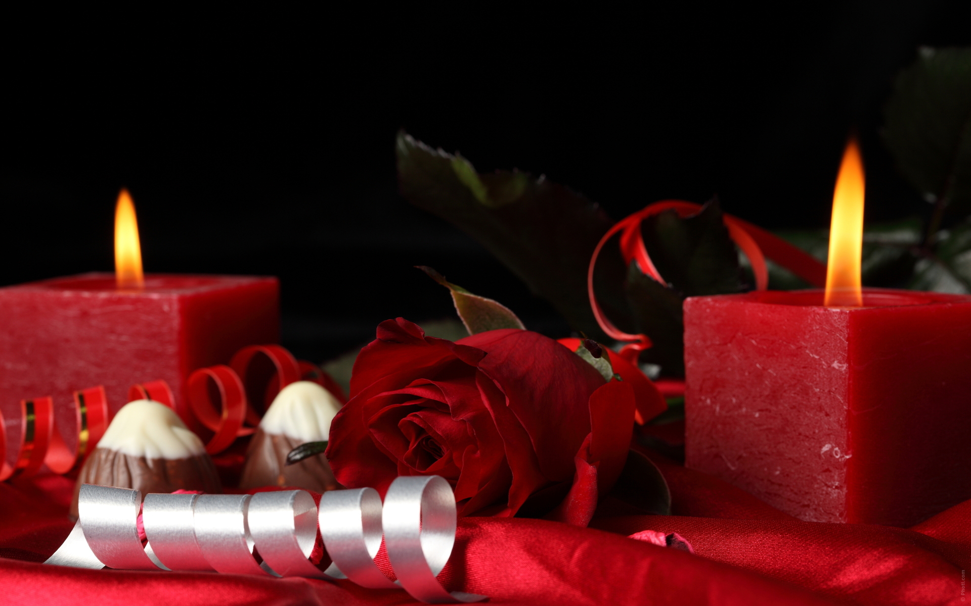 Flowers Candles Pictures Love - HD Wallpaper 