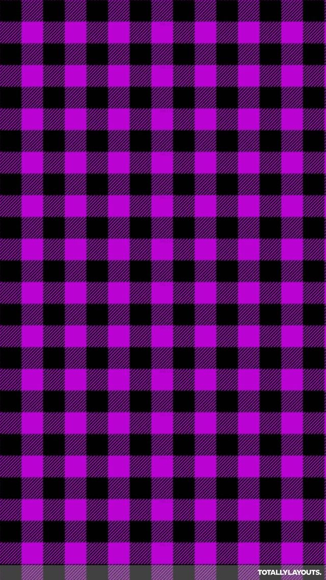 Purple And Black Plaid - HD Wallpaper 