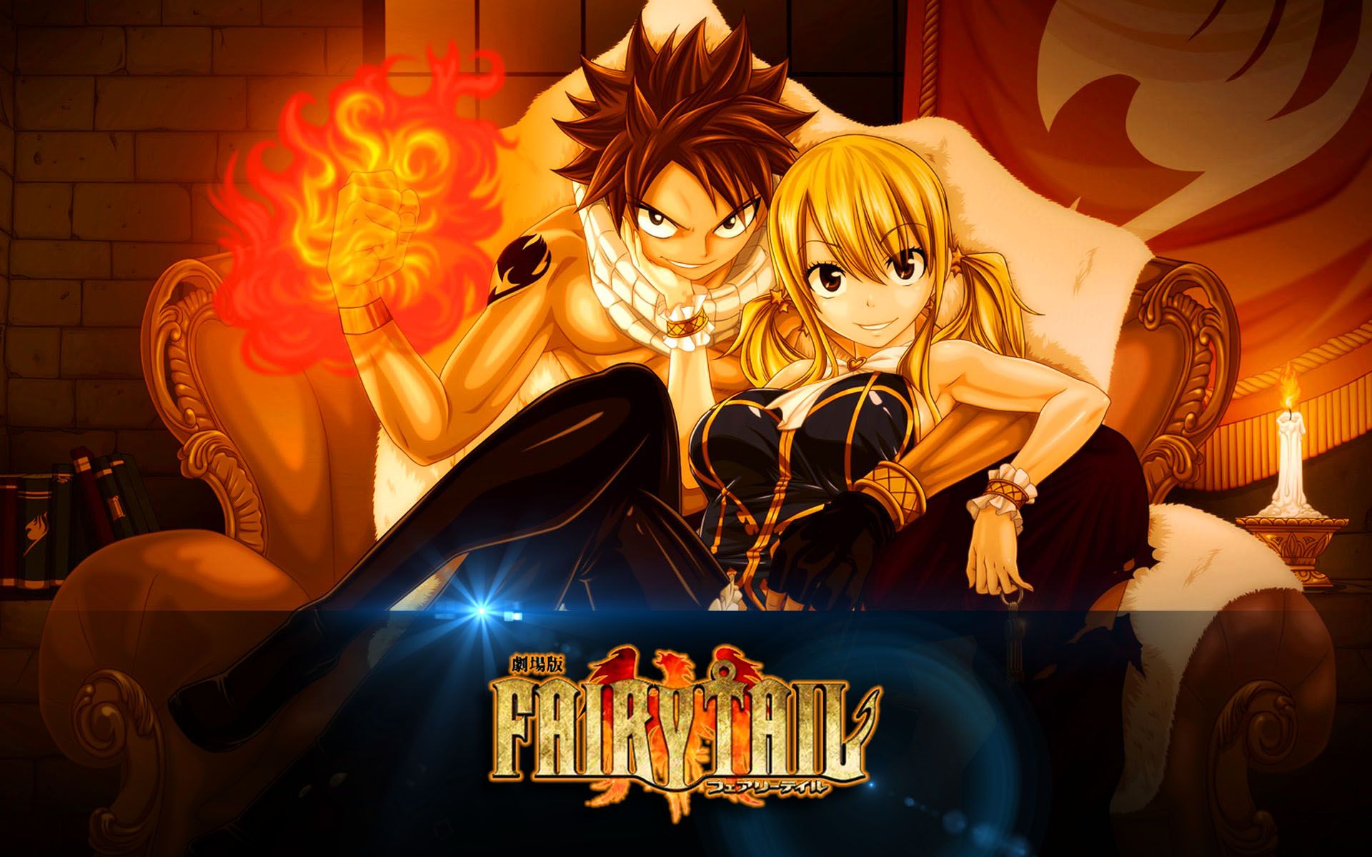 Fairy Tail Wallpaper Natsu And Lucy - HD Wallpaper 