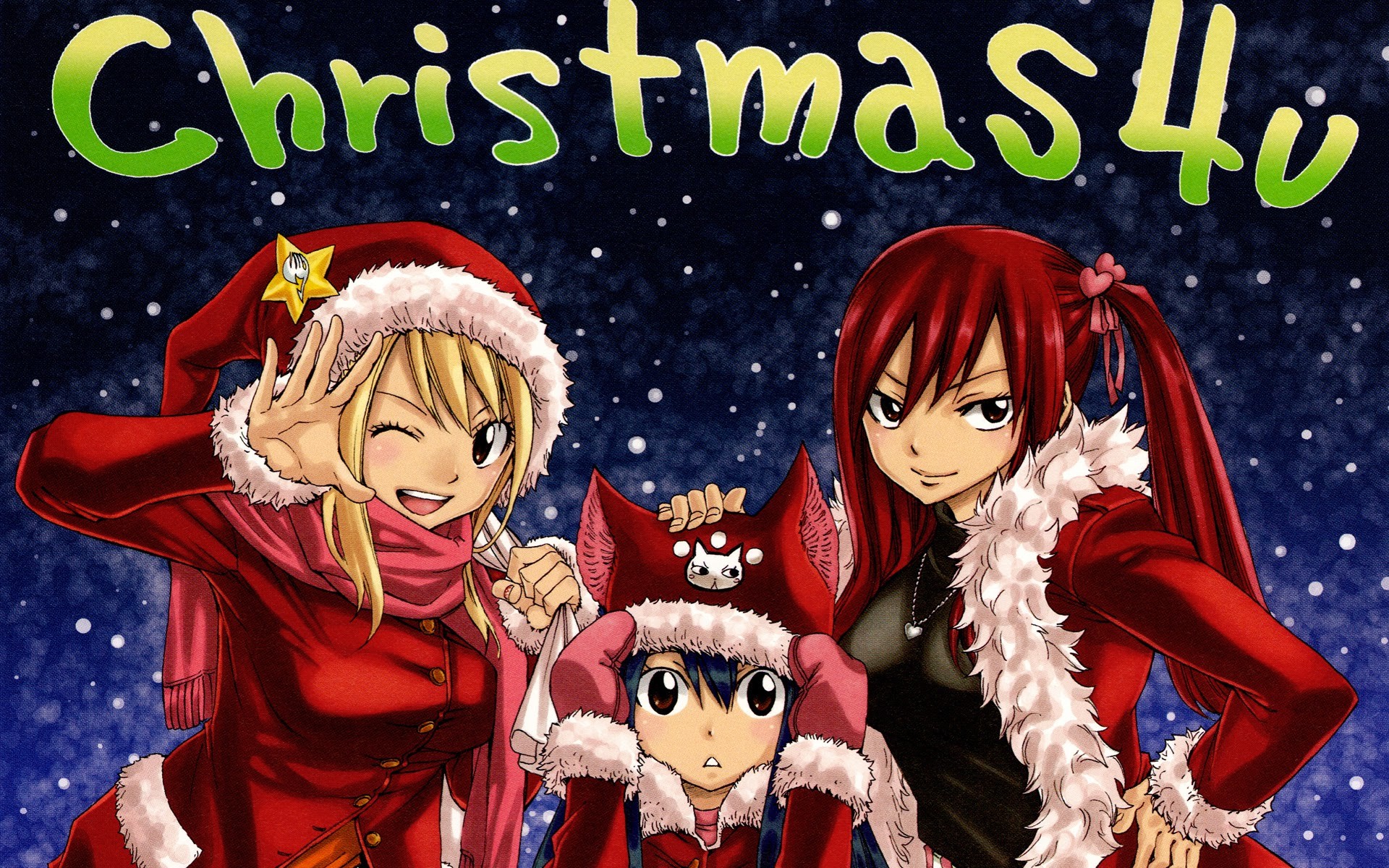 Fairy Tail Anime Christmas Wallpaper Hd Download Background - Merry Christmas Fairy Tail - HD Wallpaper 