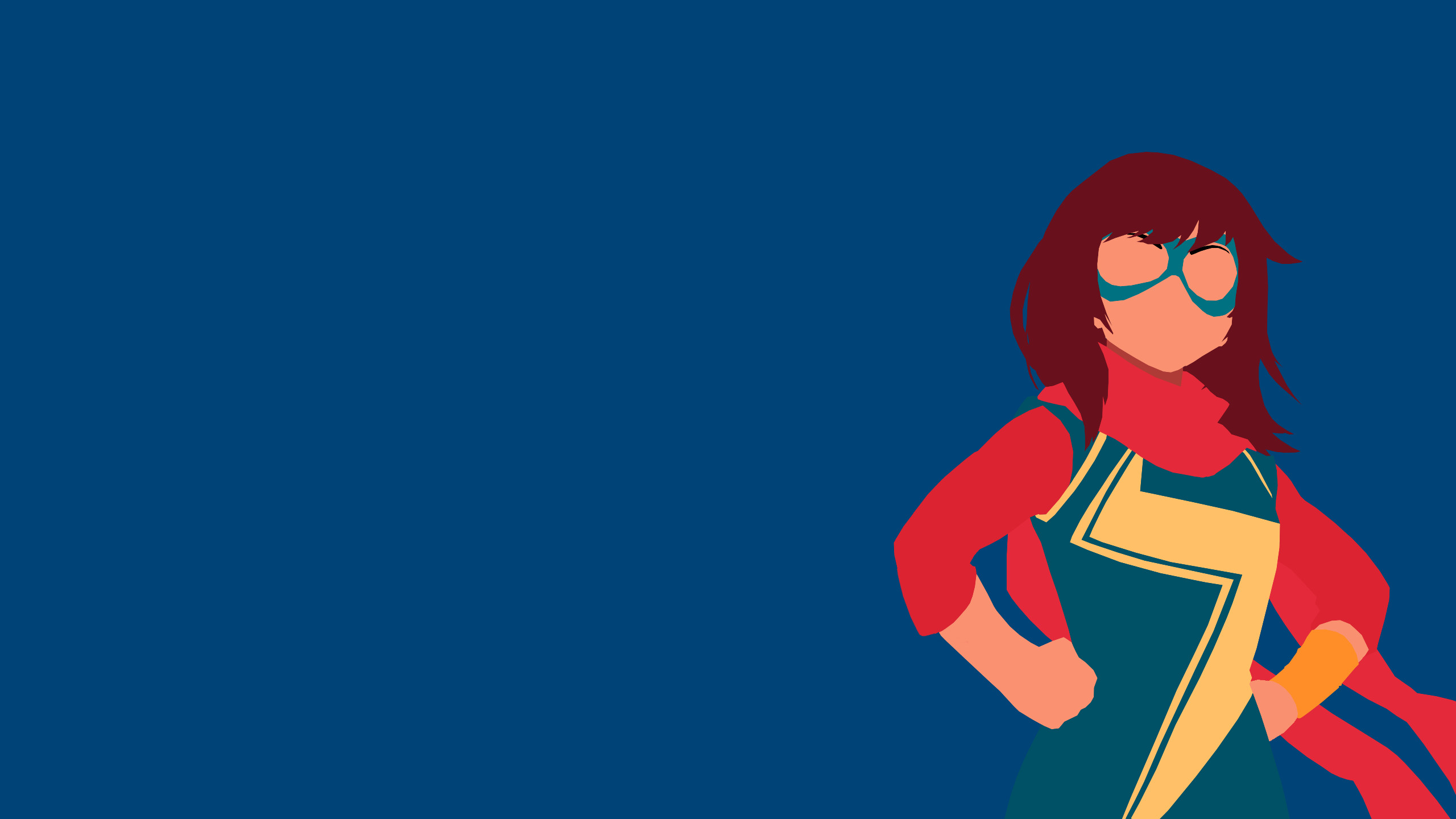 Made A Minimalist Style Ms - Ms Marvel Wallpaper Phone - HD Wallpaper 