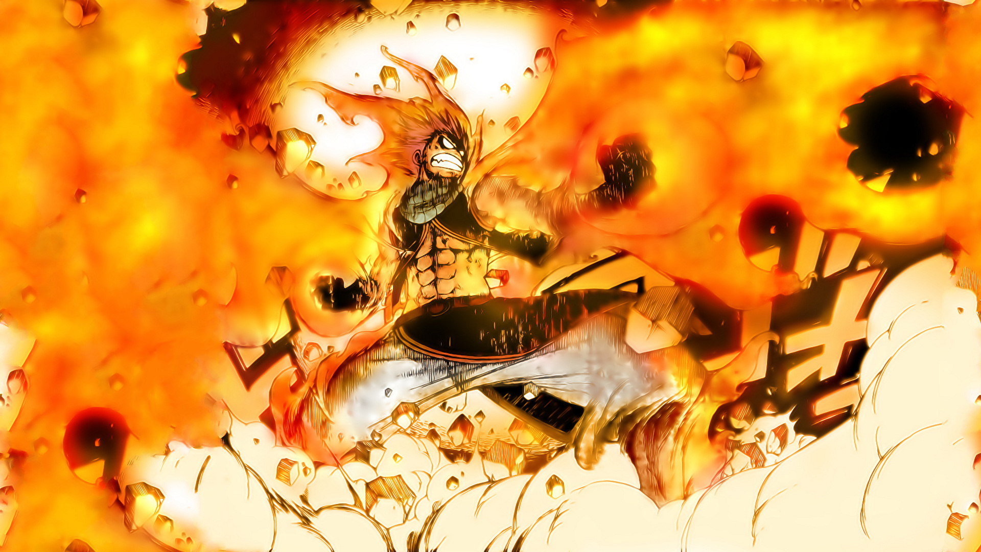 Wallpaper Of Огненный Natsu Dragneel Из Fairy Tail - Fairy Tail Dragon Cry - HD Wallpaper 