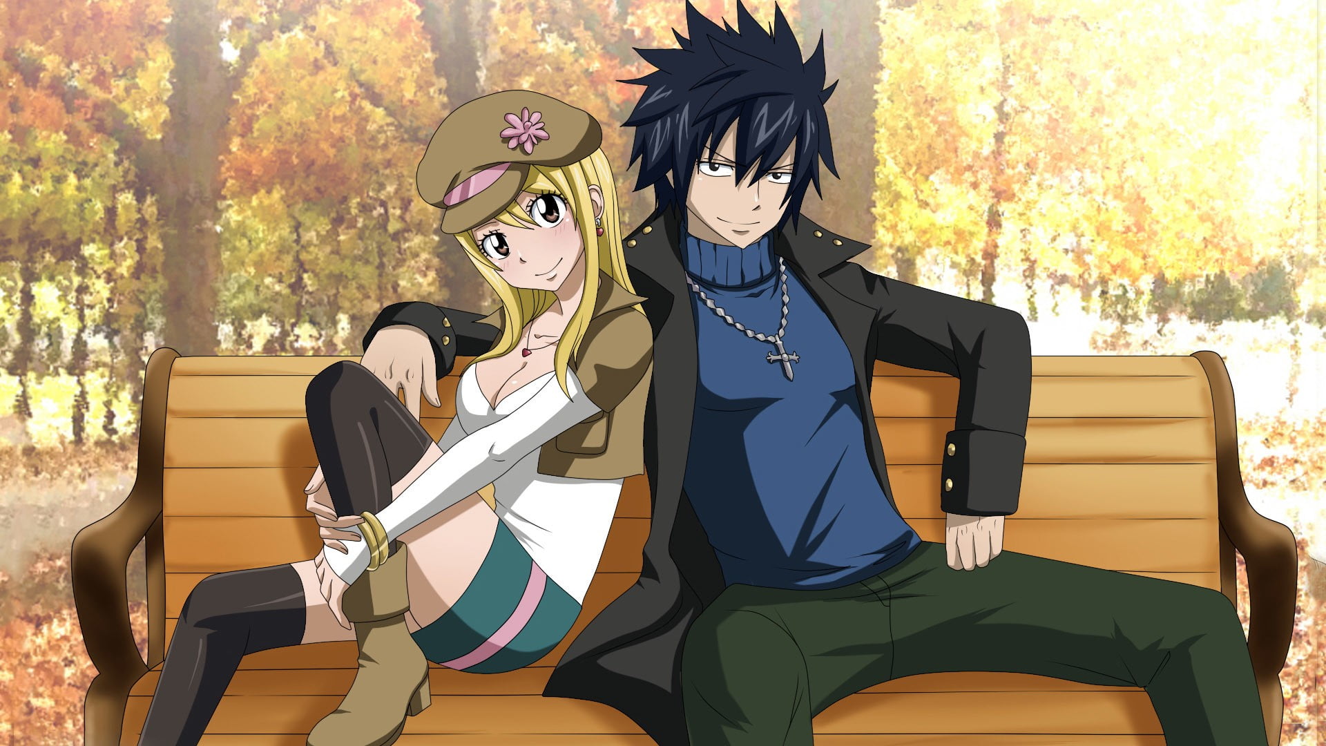 Lucy Heartfilia X Gray Fullbuster 1920x1080 Wallpaper teahub.io