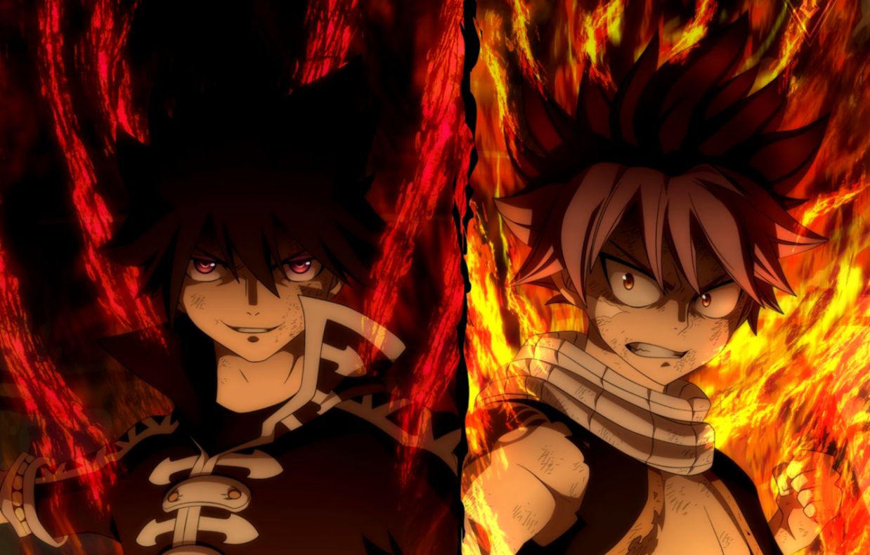 Wallpaper Anime Art Fairy Tail Natsu Dragneel Fairy - Natsu Dragneel And Zeref Dragneel - HD Wallpaper 