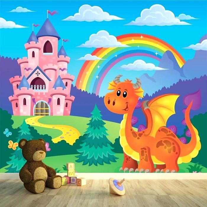 Fairytale Wallpaper Fairy Tail Wallpaper Iphone 6 Fairy - Fairytale Castle And Dragon - HD Wallpaper 