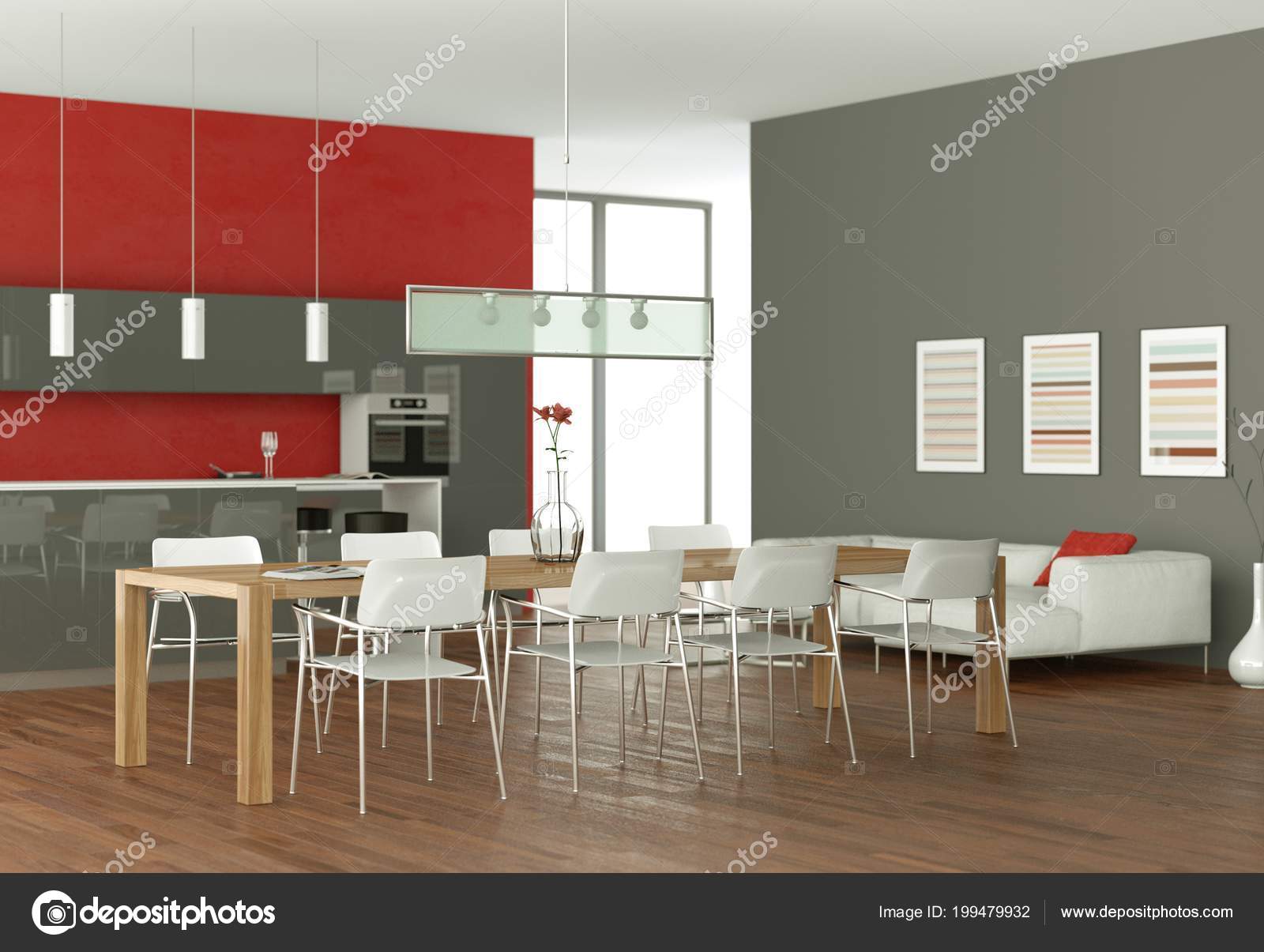 Parede Cinza Com Vermelho - HD Wallpaper 