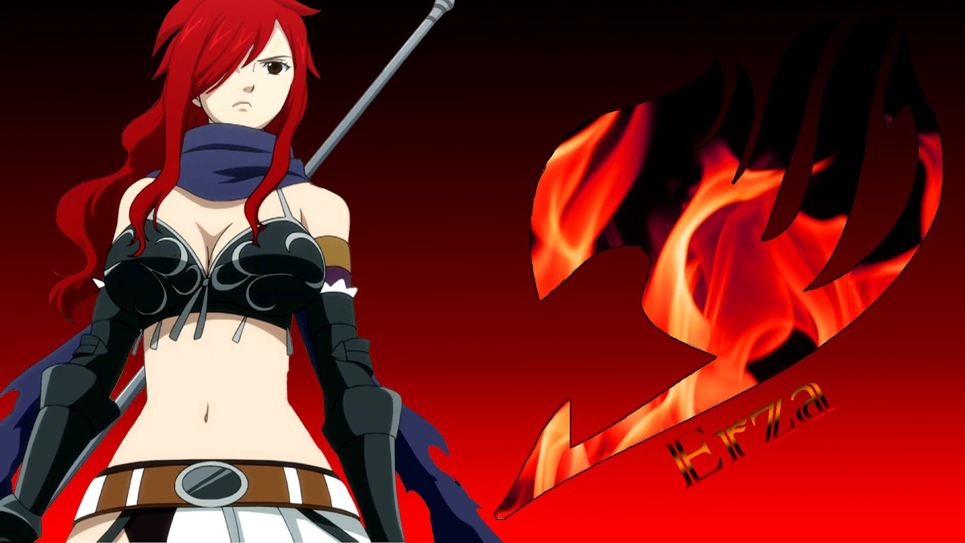 Fairy Tail Wallpaper Erza - Fairy Tail Erza Background - HD Wallpaper 