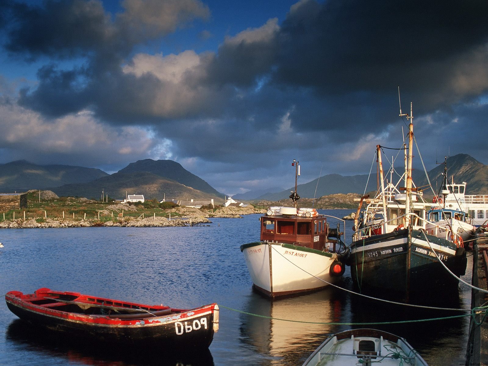Ballynakill Harbor Connemara County Galway Ireland - Galway Wallpaper Hd - HD Wallpaper 