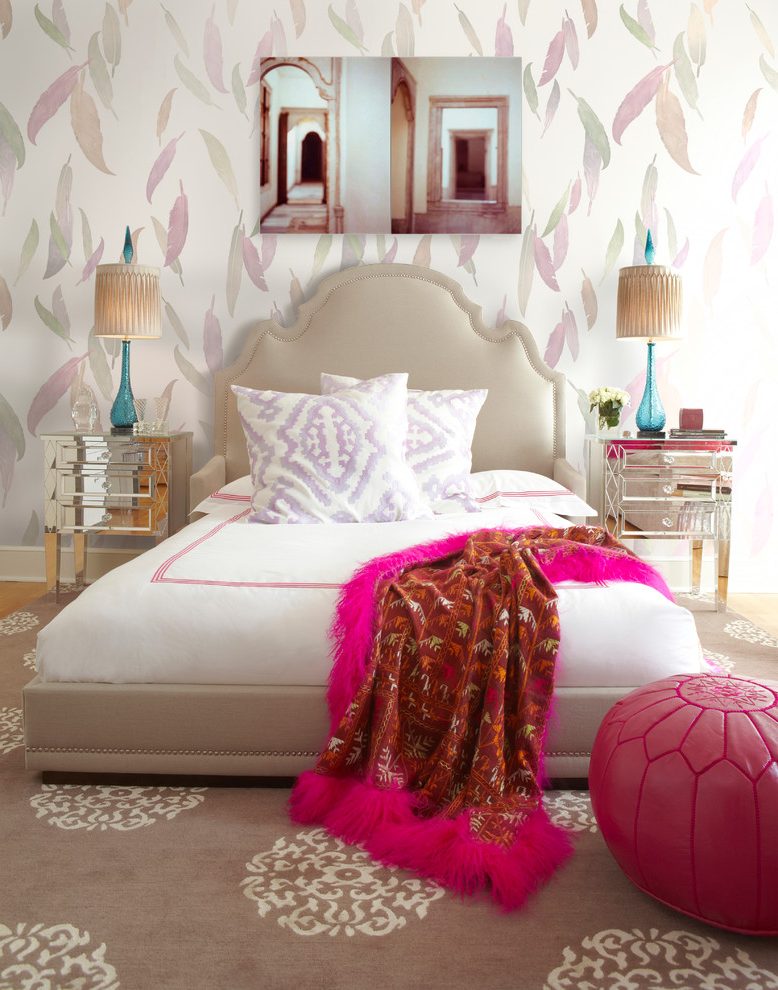 Fabulous Turquoise Chest Contemporary Bedroom In New - Moroccan Style Bedroom Design Ideas - HD Wallpaper 