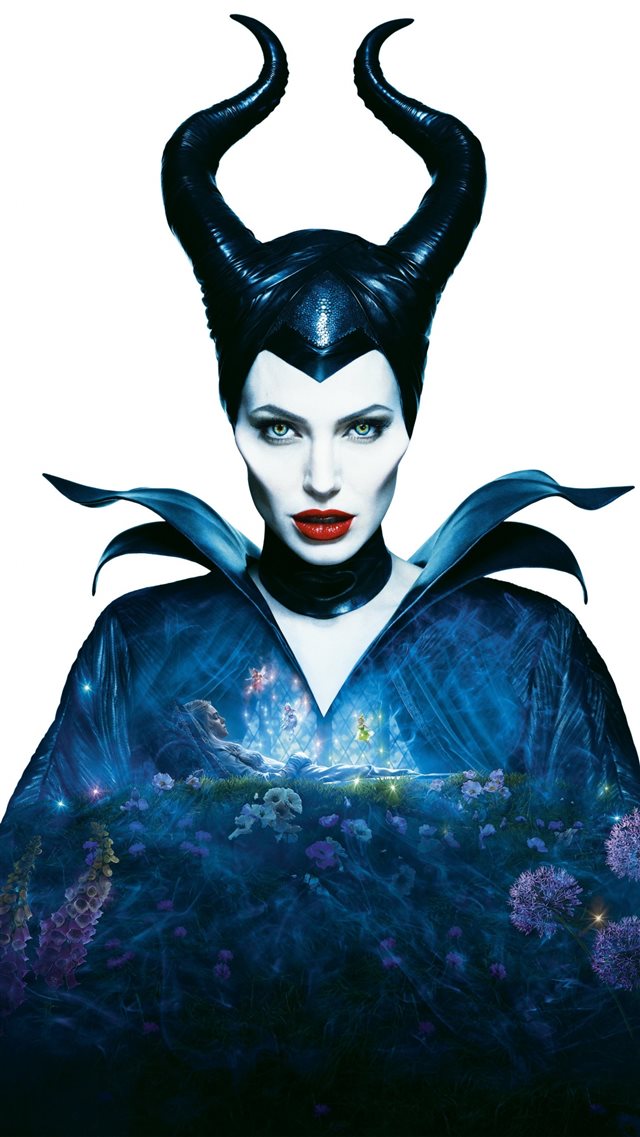 Maleficent Angelina Jolie Horns Fairy Tail Iphone 8 - Maleficent Wallpaper Iphone - HD Wallpaper 