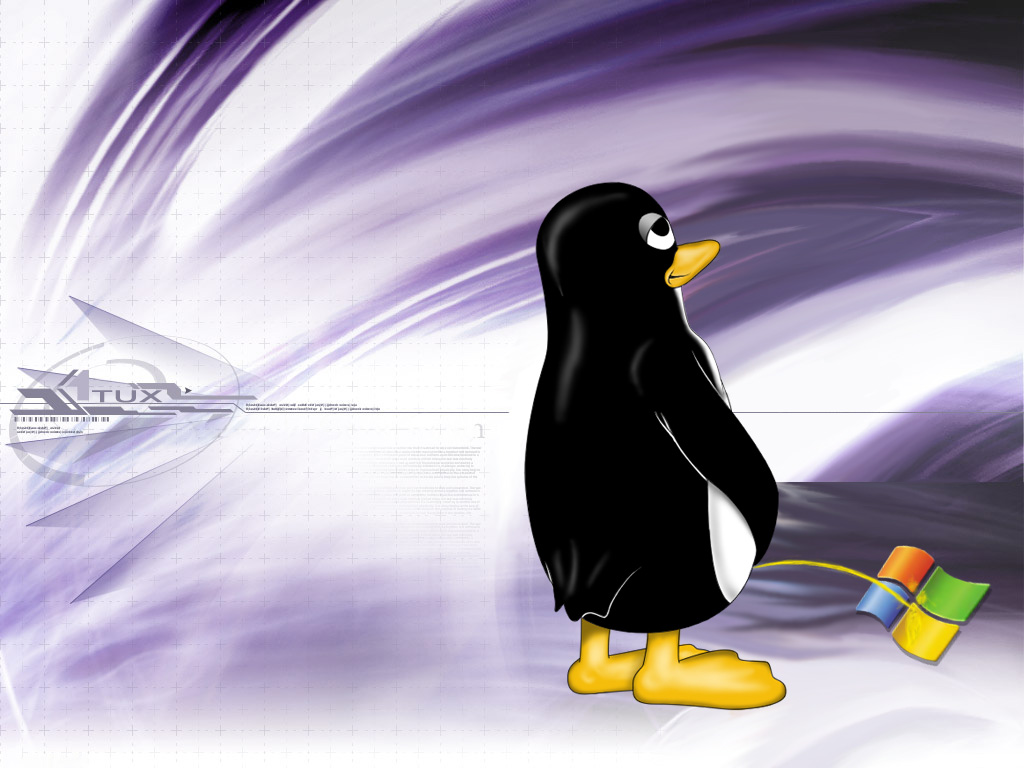 Tux Pissing On Windows - HD Wallpaper 
