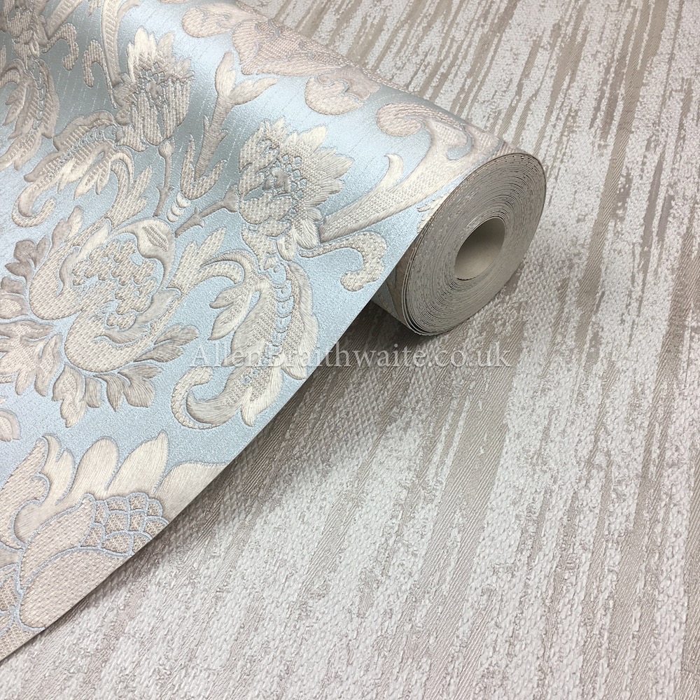 Belgravia Decor Sorrentino Duck Egg Wallpaper - Paisley - HD Wallpaper 