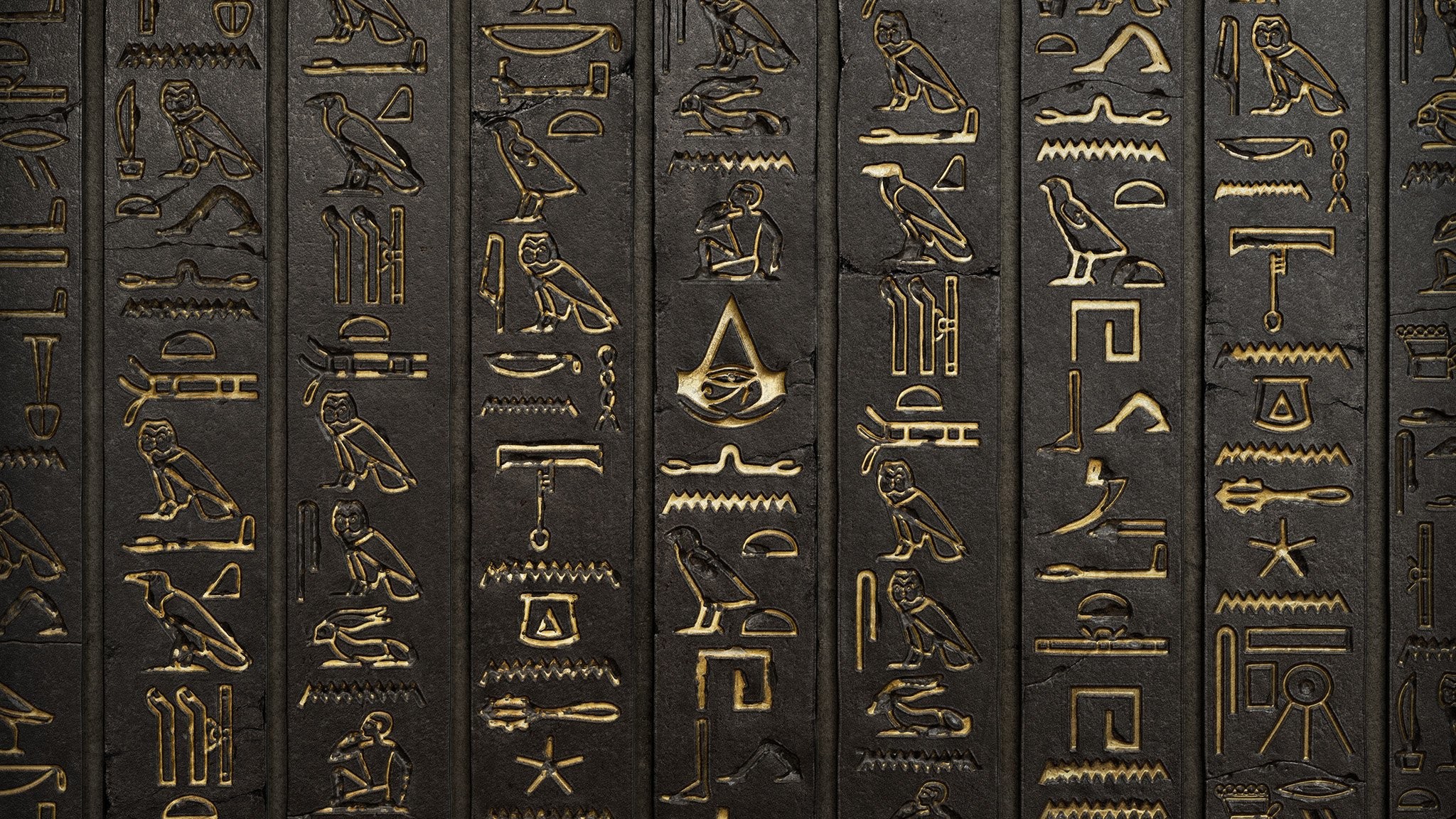 2048x1152, Origins - Assassin's Creed Origins Hieroglyphs - HD Wallpaper 