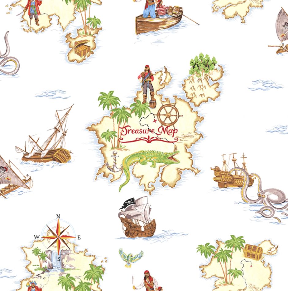 Arthouse Wallpaper Pirates Ahoy Wilko - Pirate Wallpaper For Kids - HD Wallpaper 