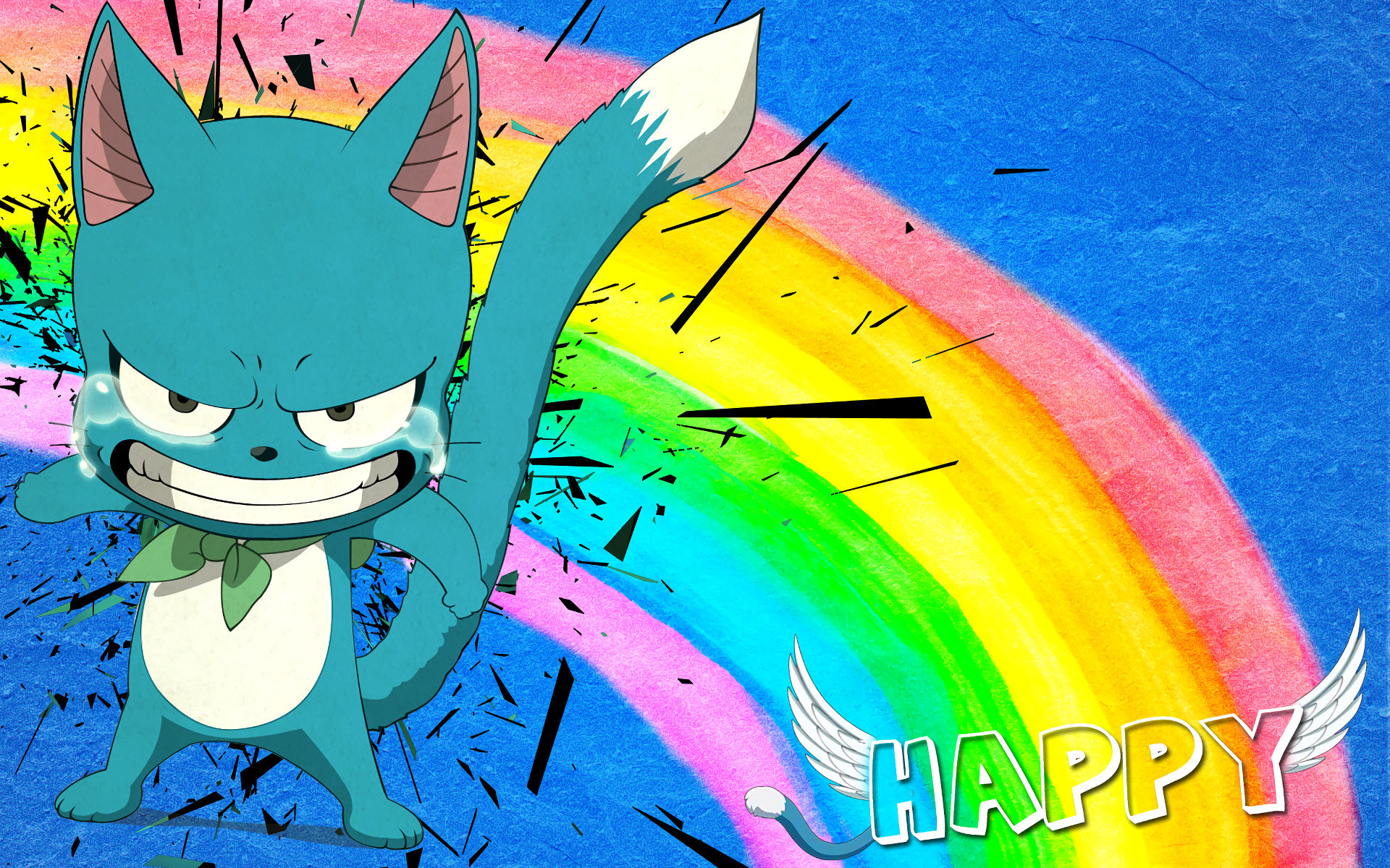 Free Happy High Quality Wallpaper Id - Angry Happy Fairy Tail - HD Wallpaper 