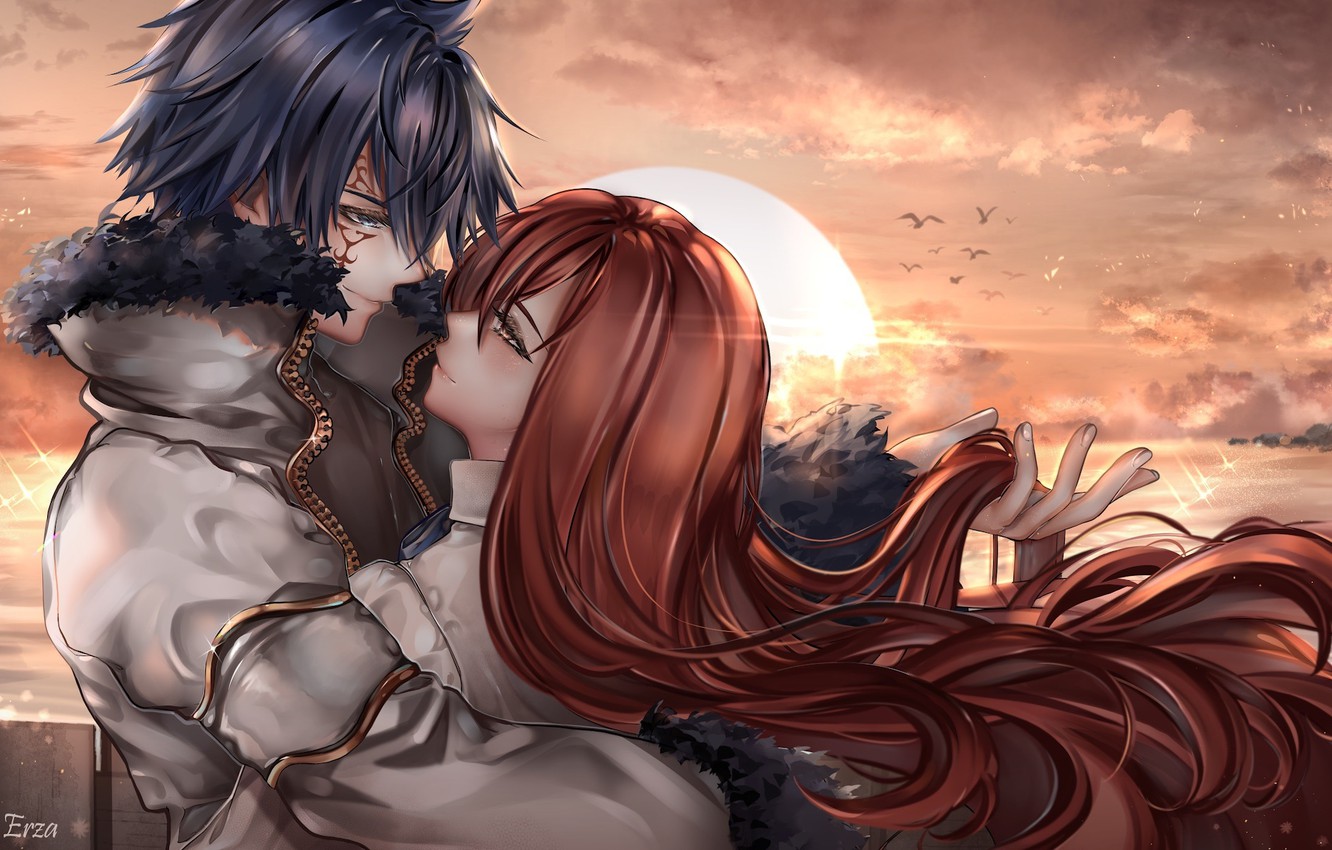 Wallpaper Jellal Fernandes Ezra Scarlet Fairy Tail - Jellal X Erza Fanart - HD Wallpaper 