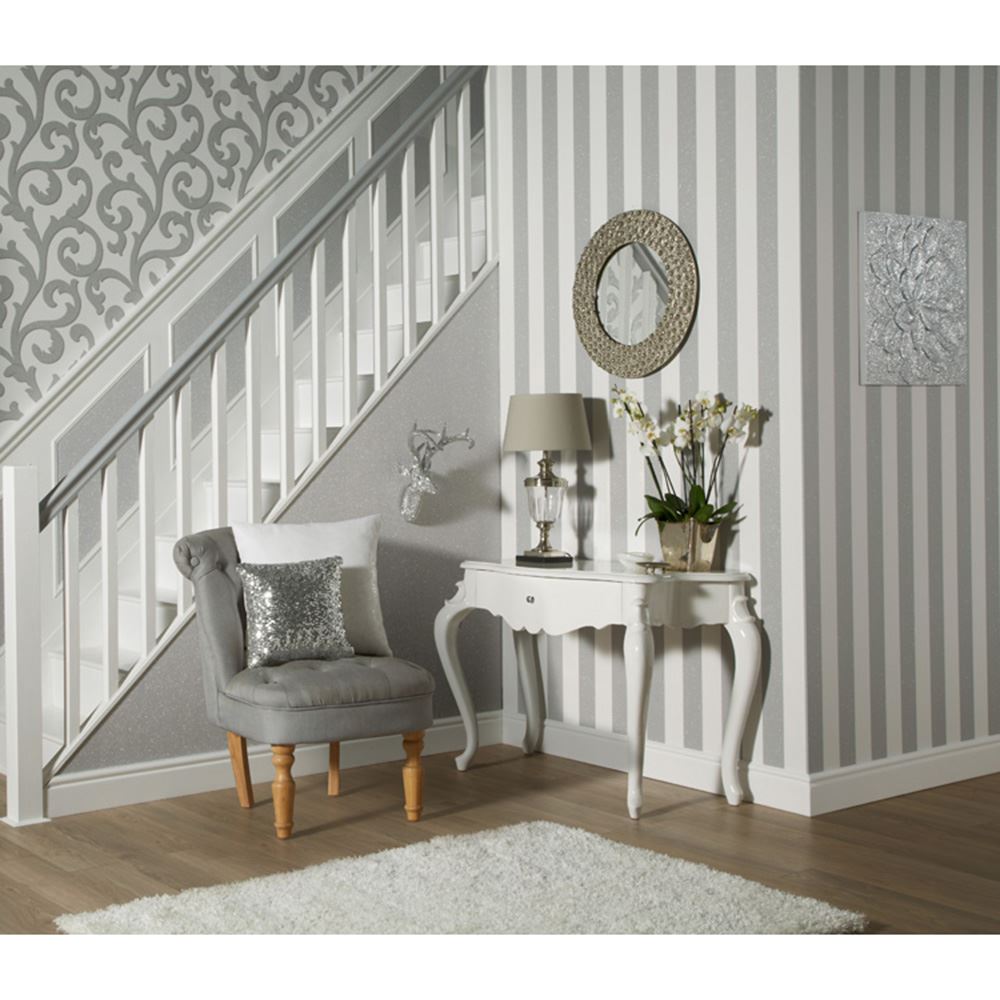 Arthouse Glitterati Stripe Platinum - HD Wallpaper 