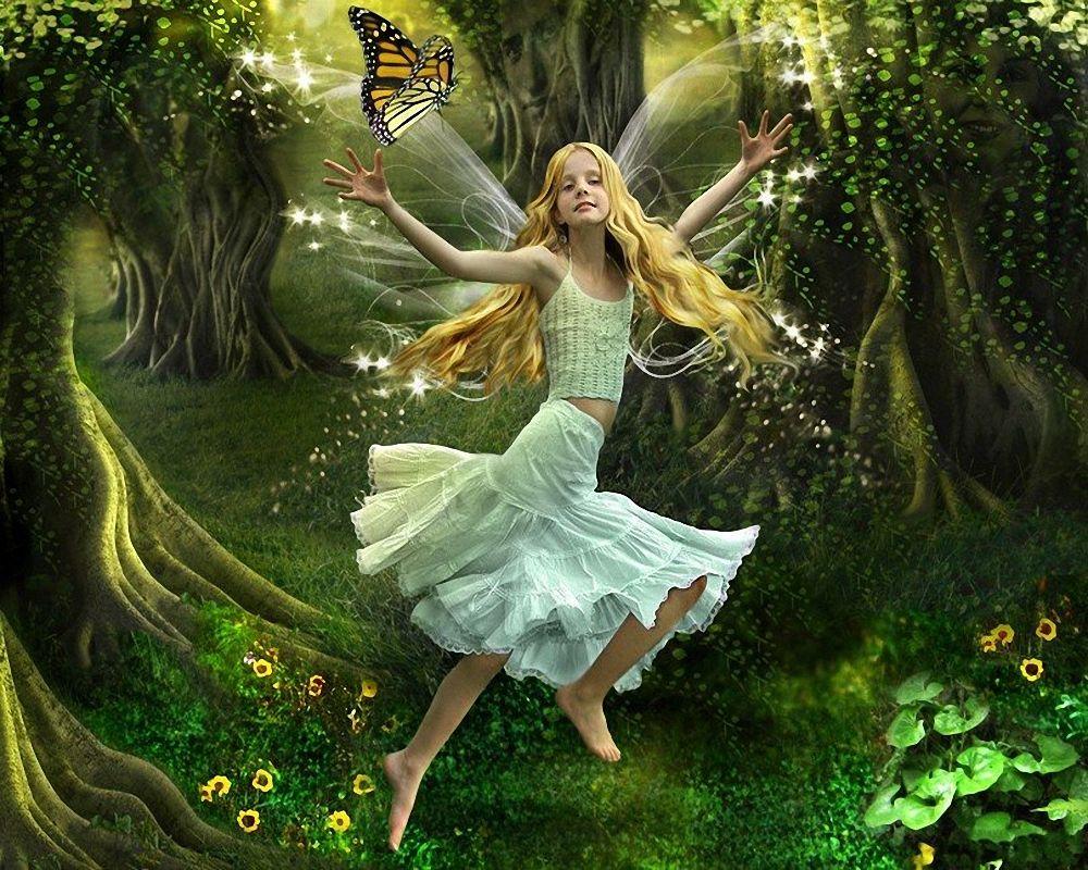 Fairy Wallpaper D Free Hd Wallpaper Hivewallpaper
free - Nature Beautiful Girl Painting - HD Wallpaper 