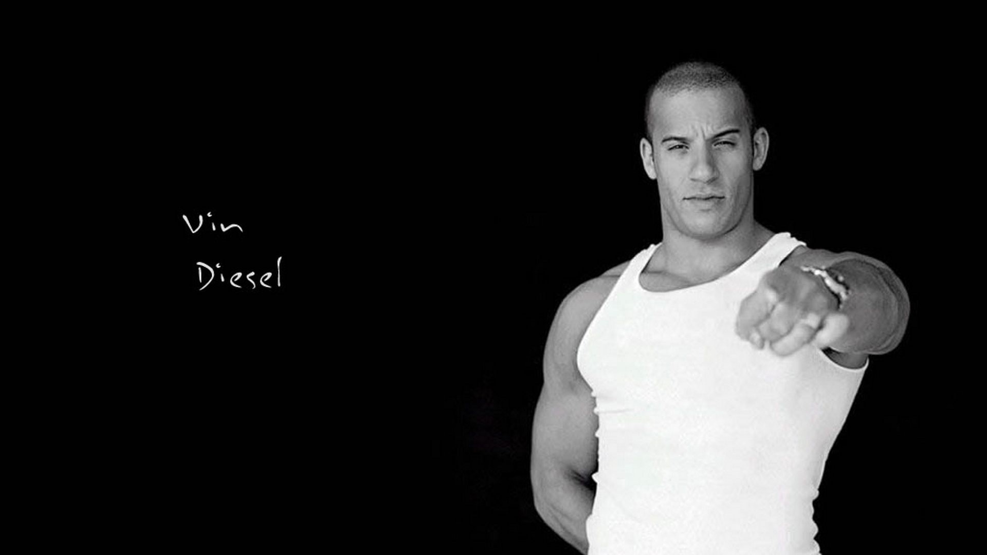 Preview Wallpaper Vin Diesel, Gesture, Vest, White - Vin Diesel Wallpaper Hd - HD Wallpaper 