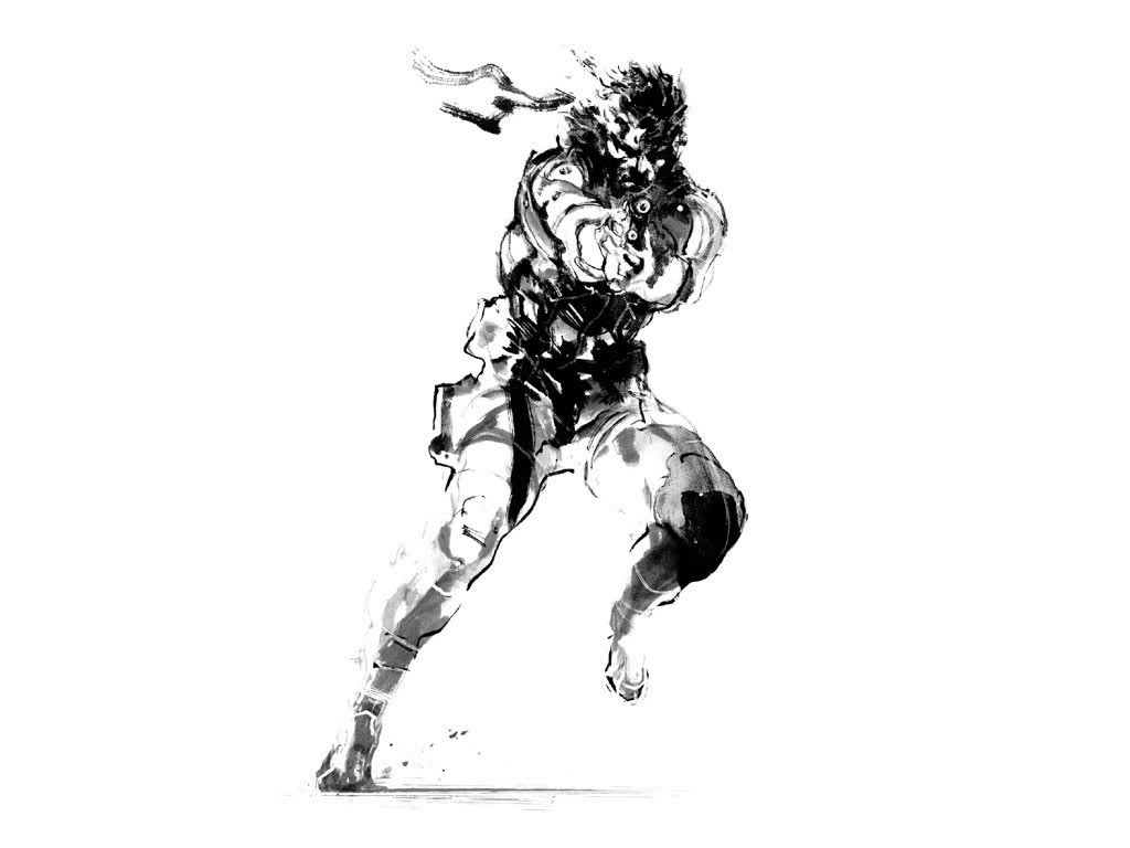 Solid Snake Wallpaper - Metal Gear Solid Illustration - HD Wallpaper 