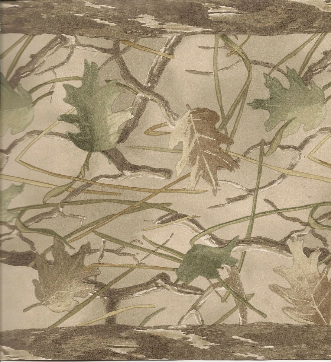 Lodge Wallpaper Border Camouflage Wall Border Grey - Aquatic Plant - HD Wallpaper 