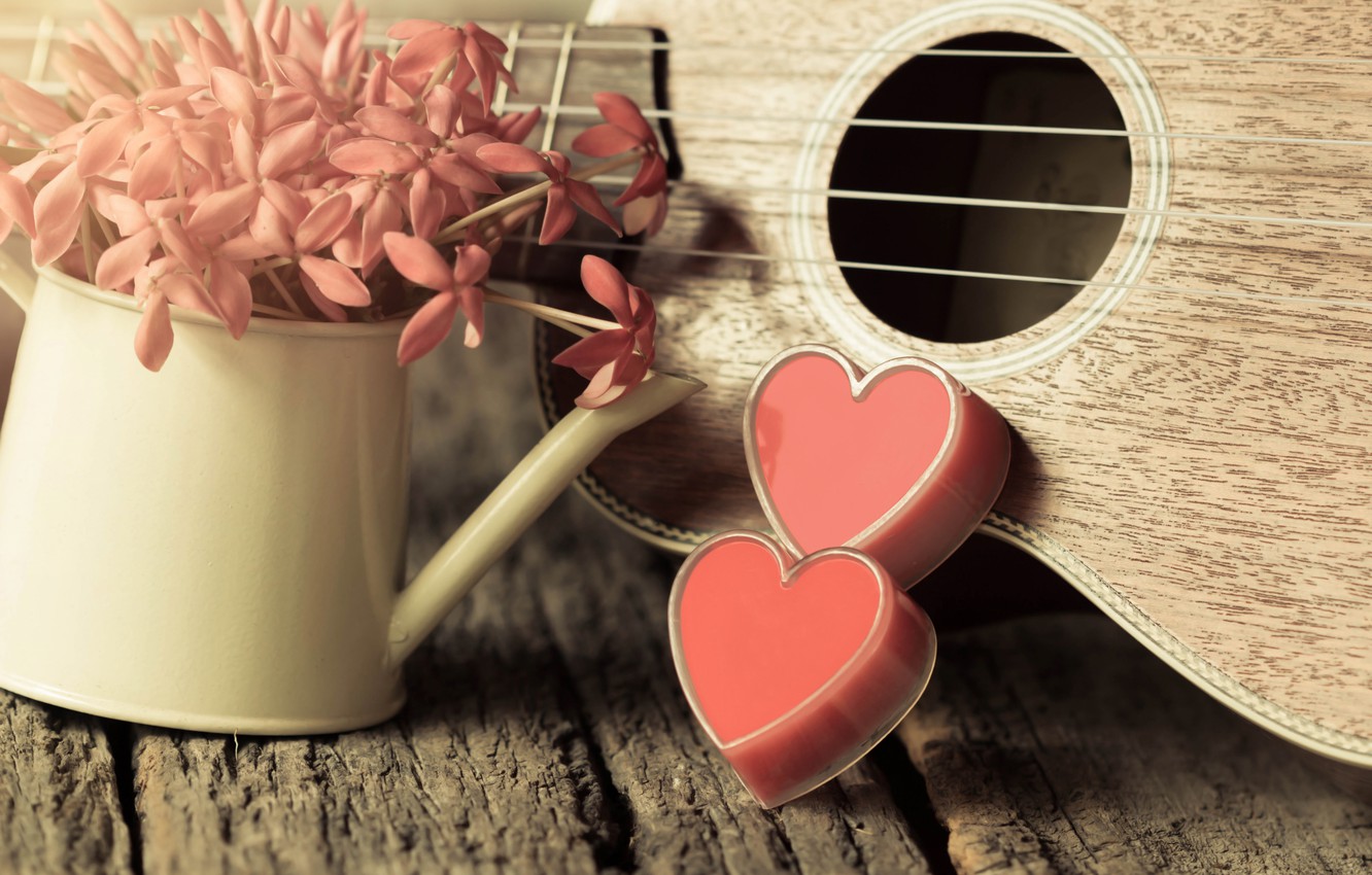 Photo Wallpaper Flowers, Heart, Love, Vintage, Heart, - Vintage Heart Wallpaper Desktop - HD Wallpaper 