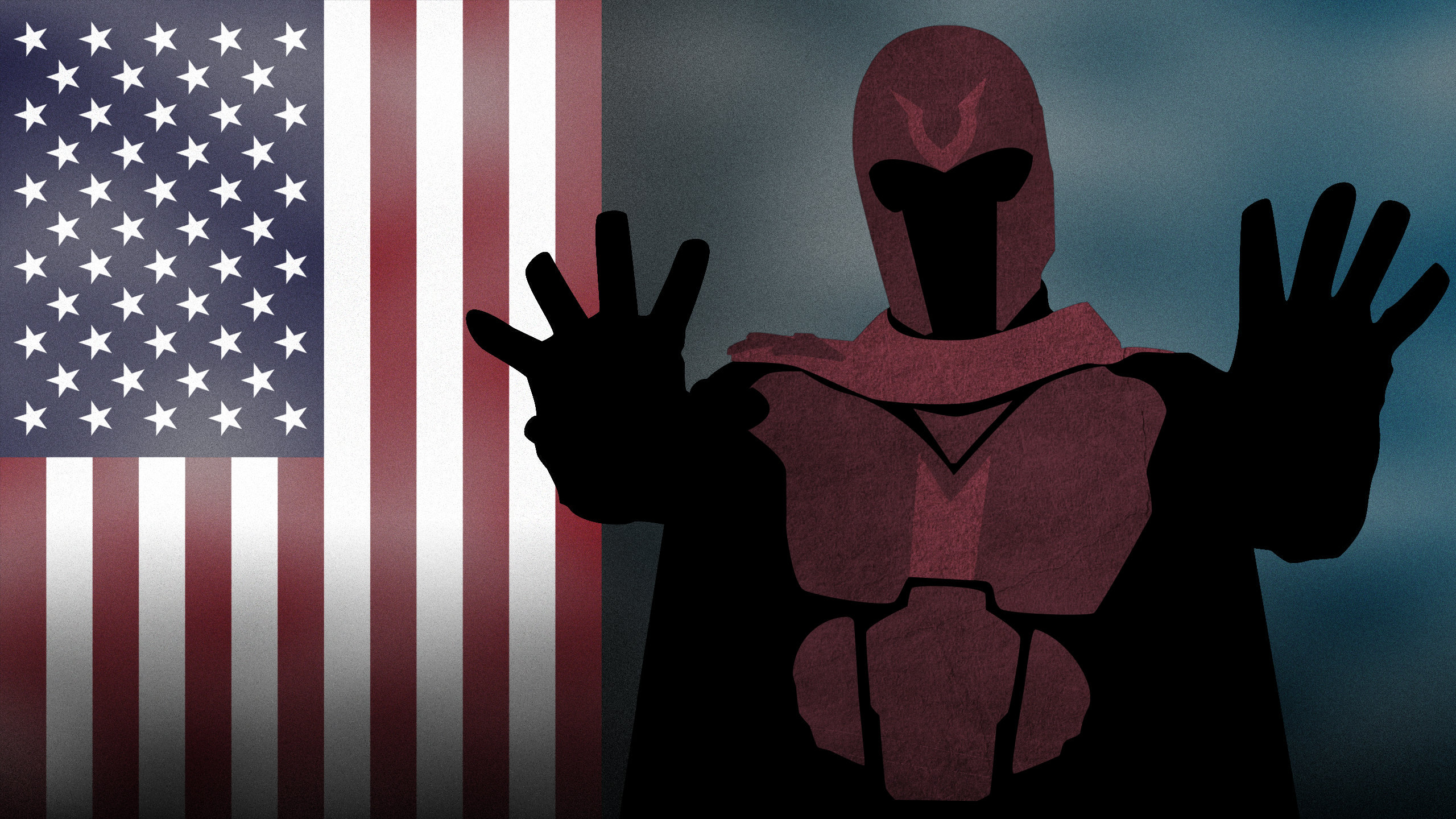 High Resolution Magneto Hd Wallpaper Id - Vector Vertical American Flag - HD Wallpaper 
