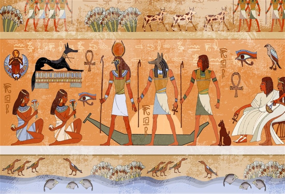 Ancient Egypt Art Background - HD Wallpaper 