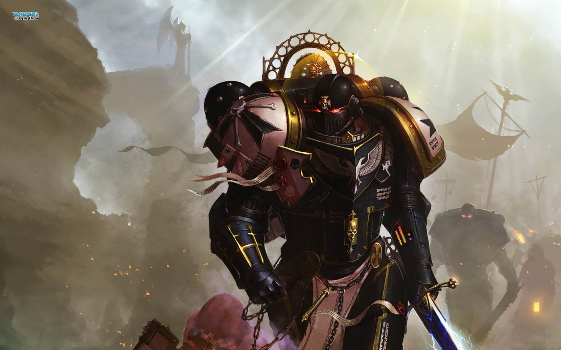 Warhammer 40k Wallpaper Black Templar - HD Wallpaper 