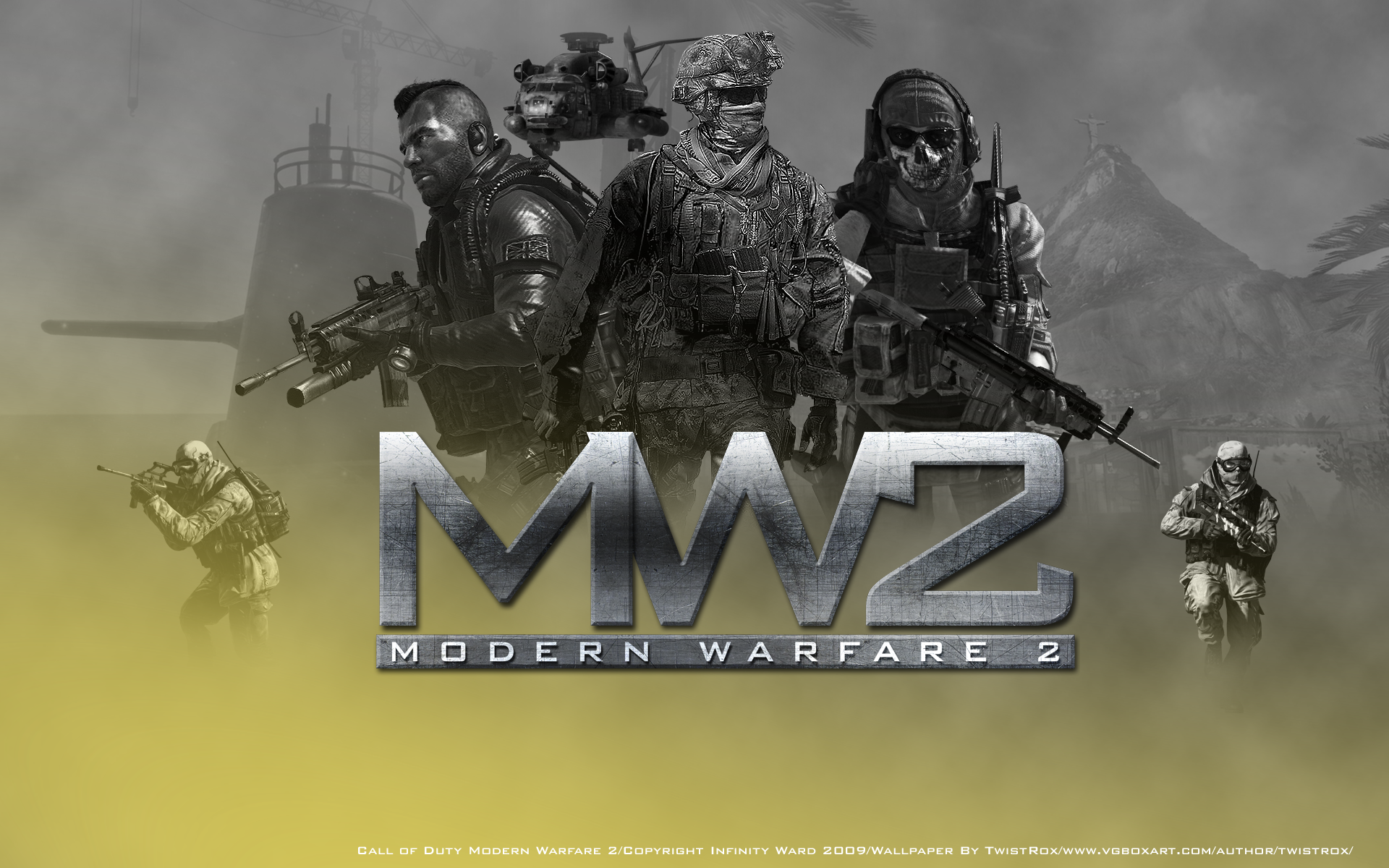 Call Of Duty Modern Warfare 2 Ghost - 1920x1200 Wallpaper 