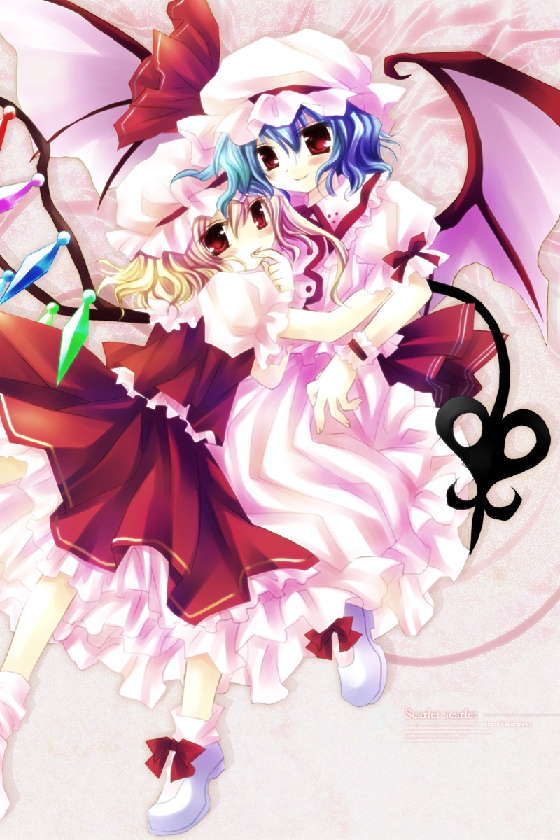 Wallpaper Sakurazawa Izumi, Remilia Scarlet, Flandre - HD Wallpaper 