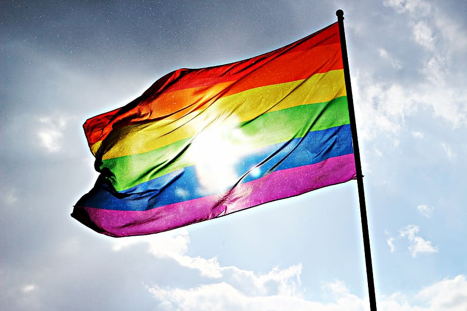 Selective Focus Photography Of Lgbt Flag, Rainbow, - Aesthetic Lgbt Pride Flag - HD Wallpaper 