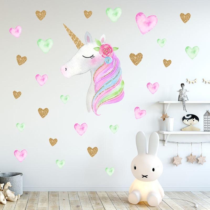 Unicorn Wallpaper Bed Room For Girls - HD Wallpaper 