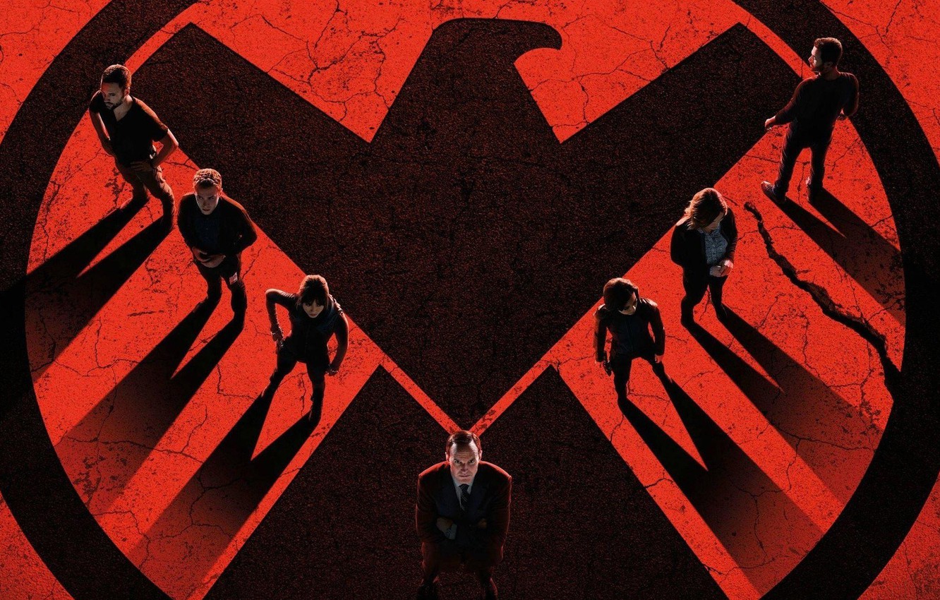 Photo Wallpaper Red, Girl, Logo, Actor, Woman, Man, - Shield Season3 - HD Wallpaper 