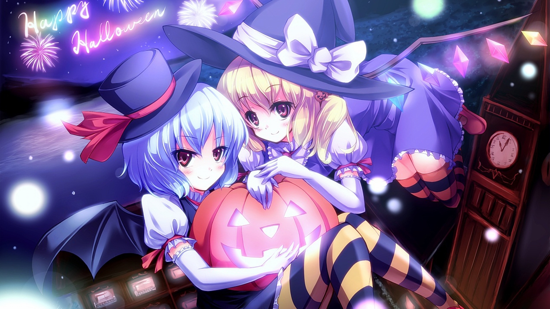 Wallpaper - Flandre Scarlet And Remilia Halloween - HD Wallpaper 