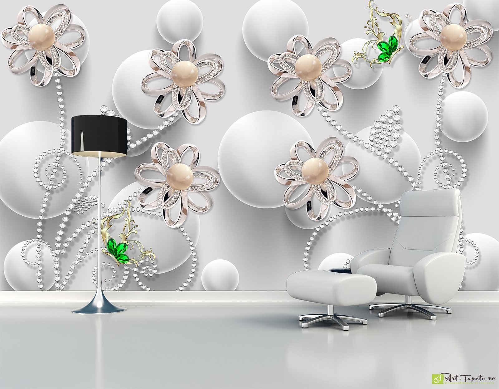 Fototapet Decorativ 3d Flori - HD Wallpaper 