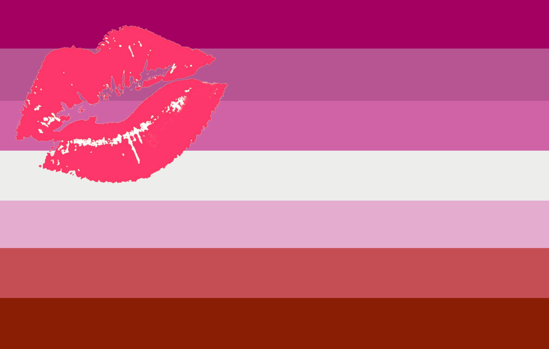 Pink And White Pride Flag - HD Wallpaper 