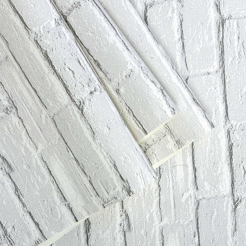 Waterproof White Brick Effect Wallpaper 3d Wall Papar - Realistic 3d White Brick - HD Wallpaper 