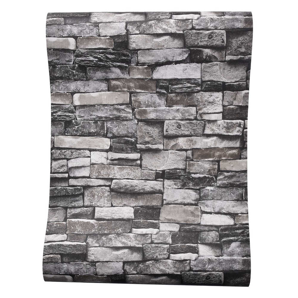 Cream White Grey Vintage Stone Brick Wallpaper For - Recamaras Con Papel Piedra - HD Wallpaper 