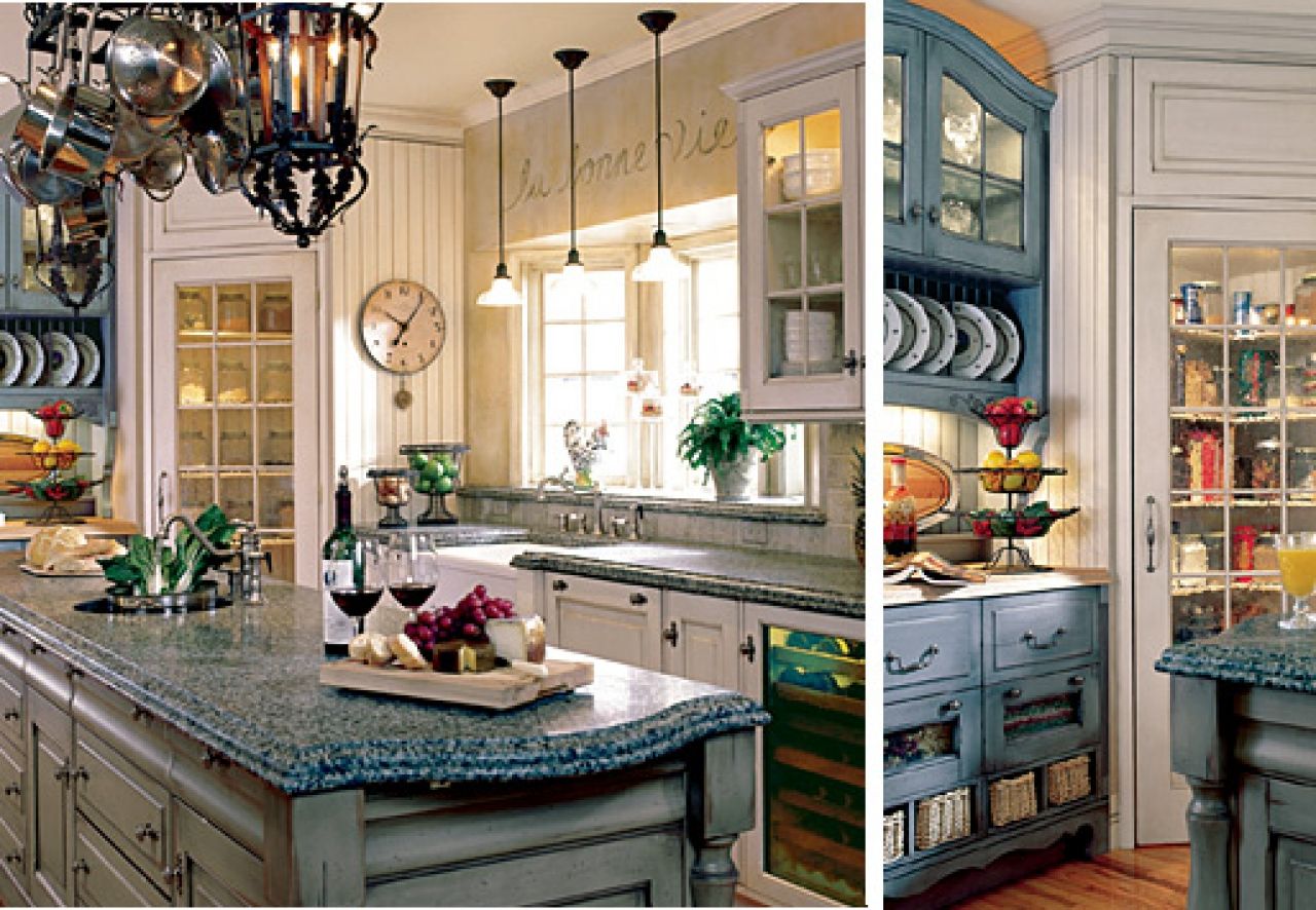 Vintage French Country Kitchen - HD Wallpaper 