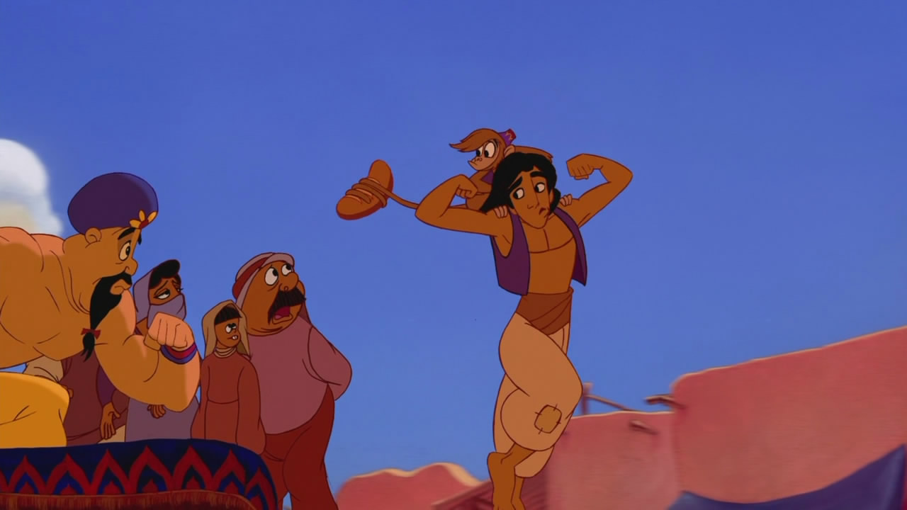 Aladdin Streets Buff With Abu Monkey Disney - Aladdin And Abu Cartoon - HD Wallpaper 