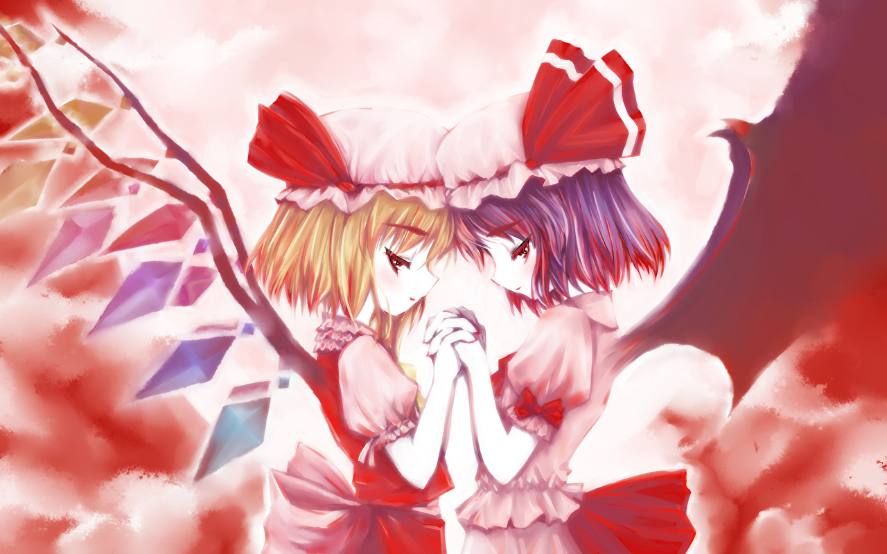 Flandre Scarlet And Remilia - HD Wallpaper 