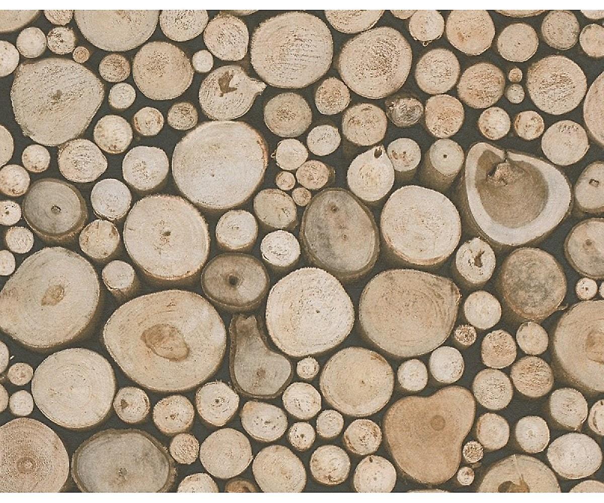 3d Effect Tree Trunk Stack Wood Log Wallpaper Forest - Log Wallpaper B&q - HD Wallpaper 