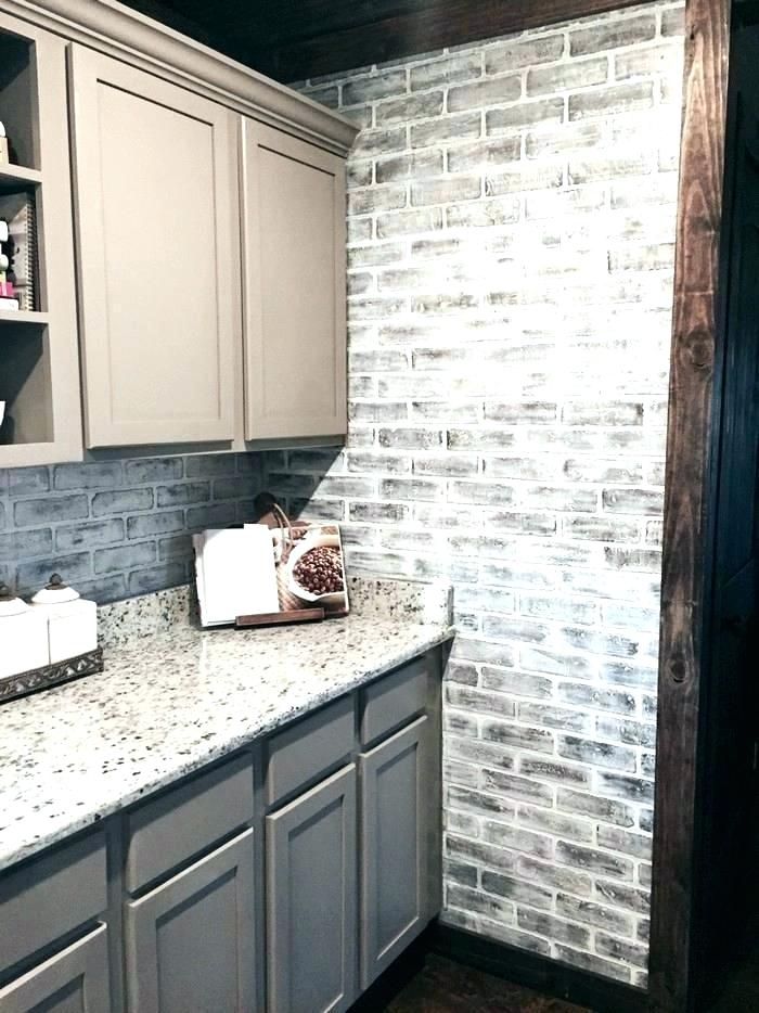 Lowes Brick Wall Picturesque Faux Brick Wall Look Panels - Brick Panel Kitchen - HD Wallpaper 