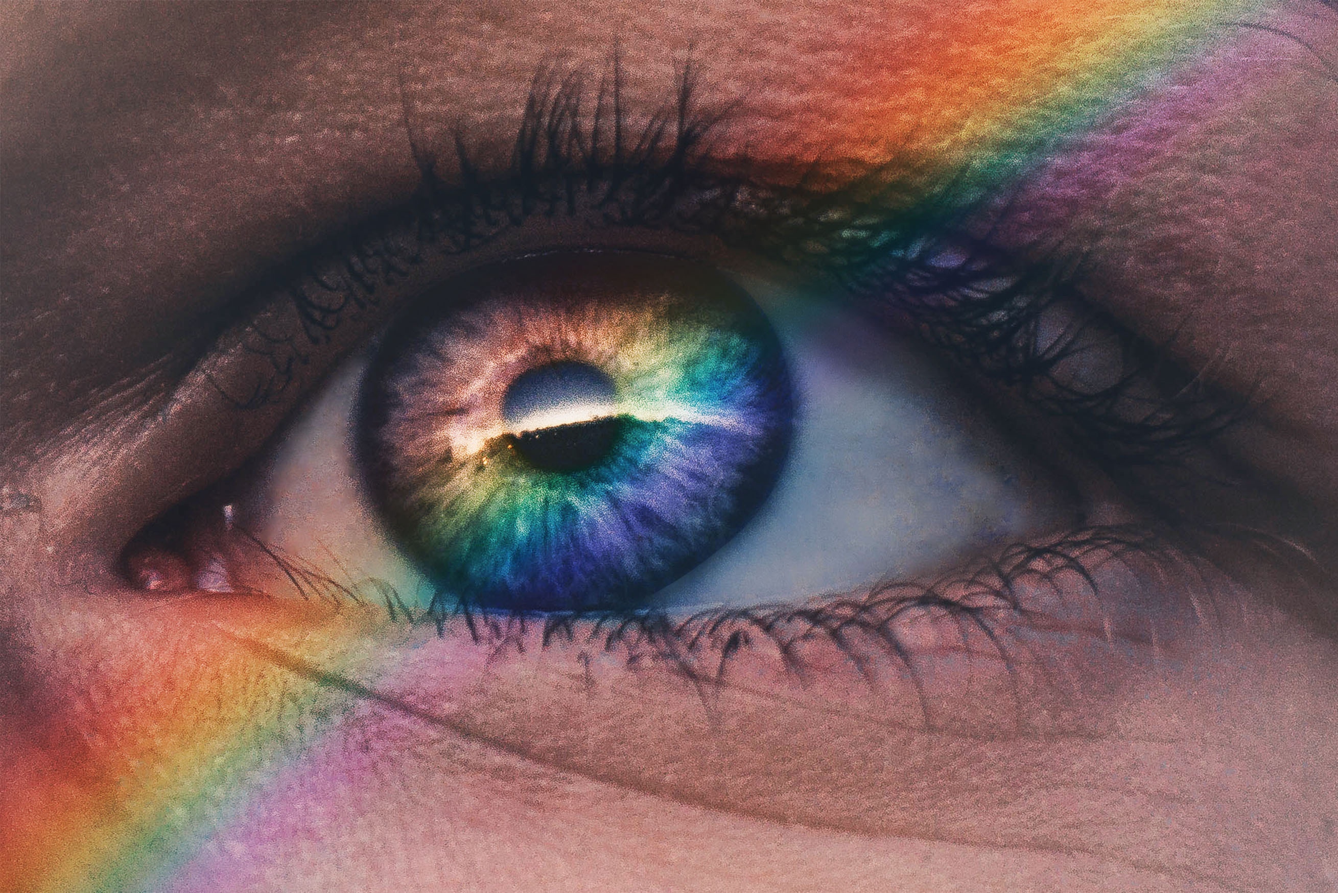Rainbow Eye - HD Wallpaper 