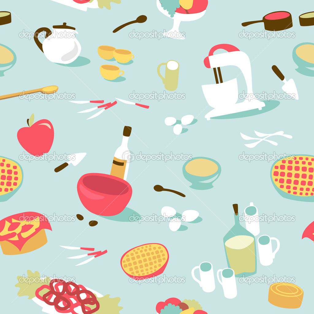 Kitchen Pattern - HD Wallpaper 