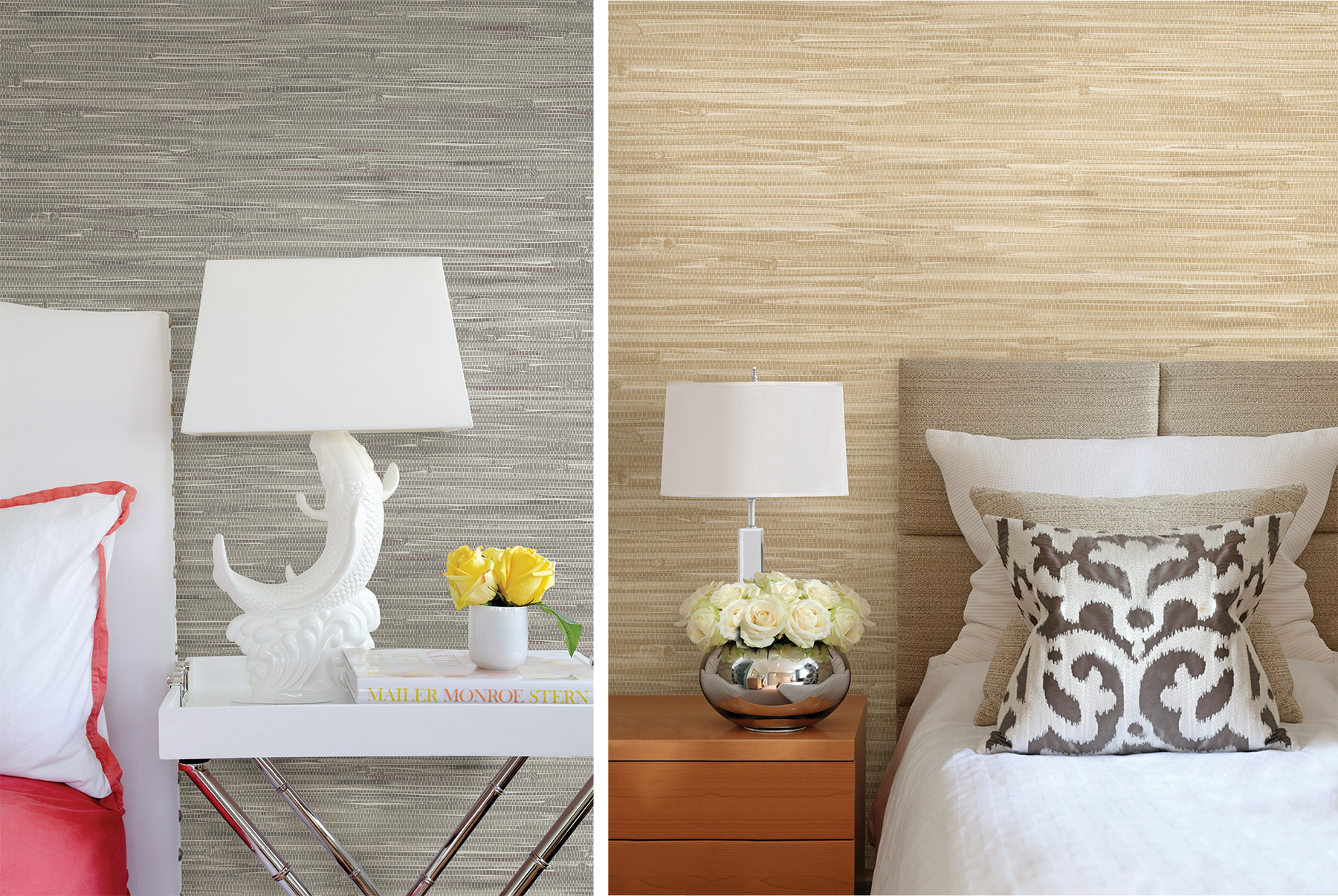 Faux Grasscloth Wallpaper - Brewster Home Fashions Llc - HD Wallpaper 