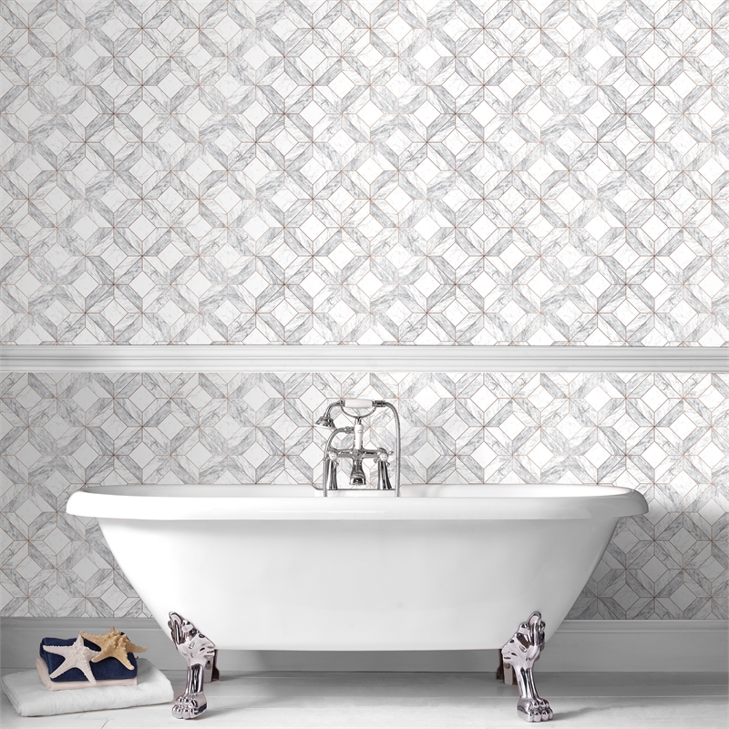 Grey Bathroom Wallpaper Uk - HD Wallpaper 